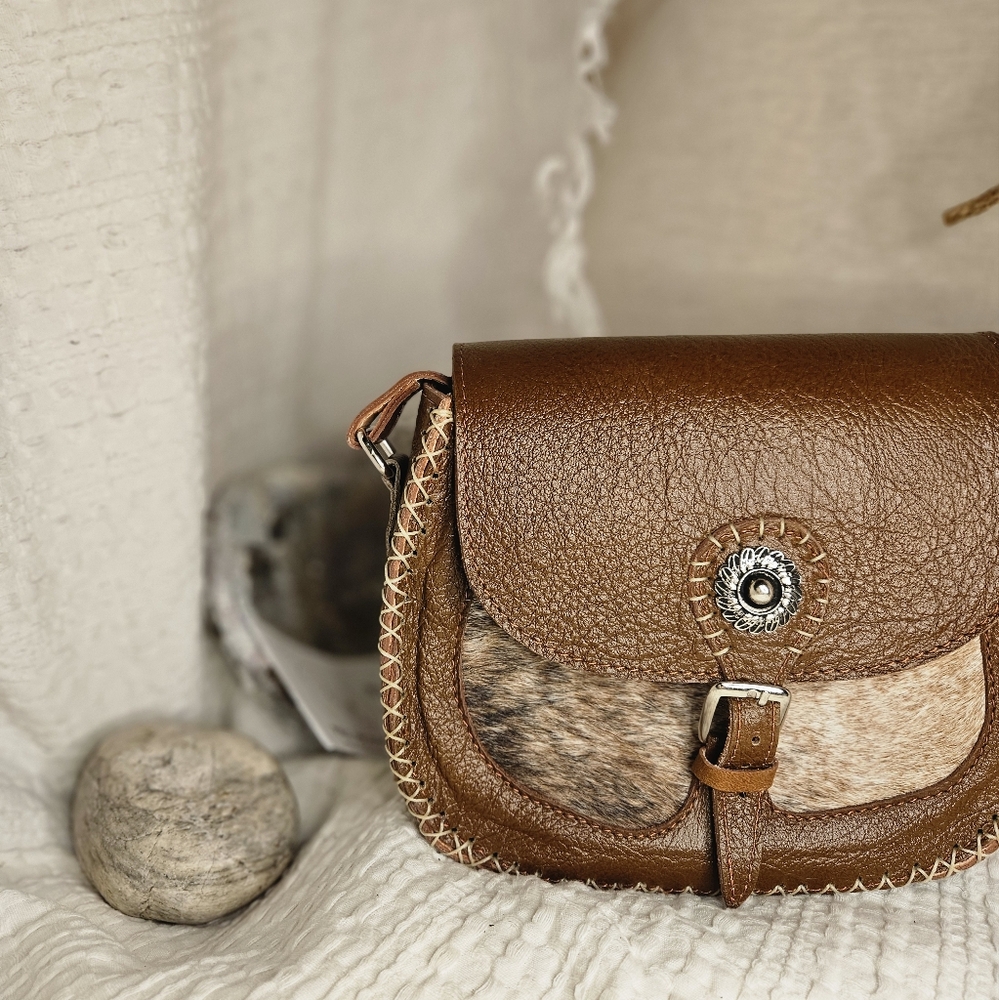 100% cow leather purse handmade crossbody bag